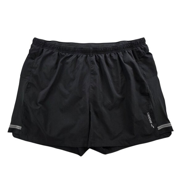 Brooks Men's Sherpa 5" Running Shorts Black Lightweight Mesh Pockets Wicking XL - Picture 1 of 15